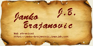 Janko Brajanović vizit kartica